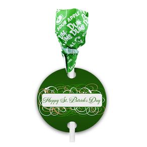 St. Patricks Day Swirls Dum Dums with Gift Tag (75 pops)