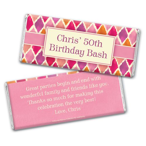 Personalized Adult Birthday Embossed Chocolate Bar Wrapper