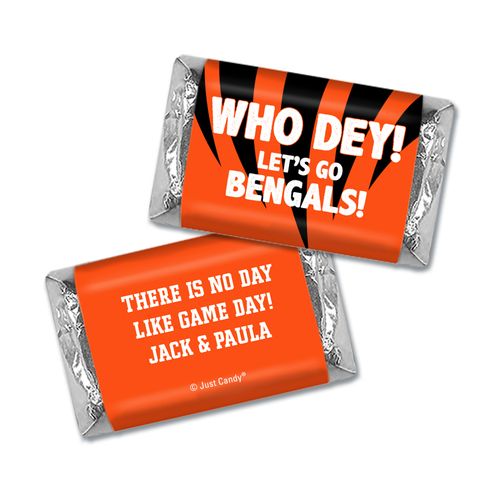 Personalized Football Party Lets Go Bengals Hershey's Miniatures and Wrappers