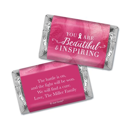 Personalized Breast Cancer Hershey's Miniatures Wrappers Pink Inspiration