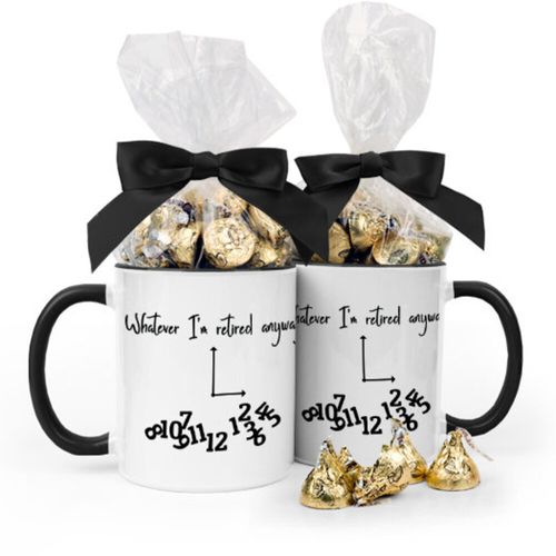 Retirement Clock 11oz Mug with Hershey's Kisses