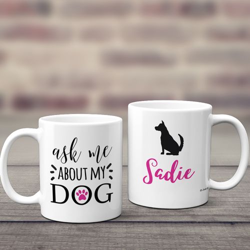 Personalized About My Dog (German Shepard) 11oz Mug Empty