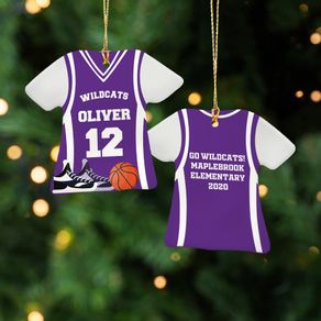 Basketball Jersey - Purple Ornament
