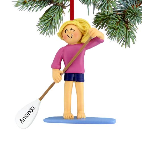 Paddle Board Female Ornament