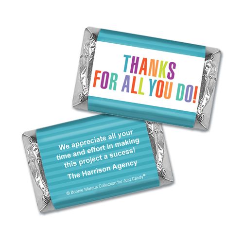 Personalized Bonnie Marcus Business Thank you Stripes Mini Wrappers Only