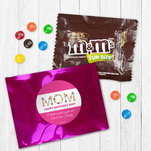 Personalized Bonnie Marcus Mother's Day Mom in Flowers Milk Chocolate M&Ms