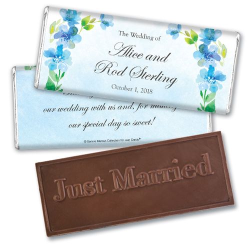 Personalized Bonnie Marcus Wedding Flower Arch Embossed Chocolate Bar & Wrapper