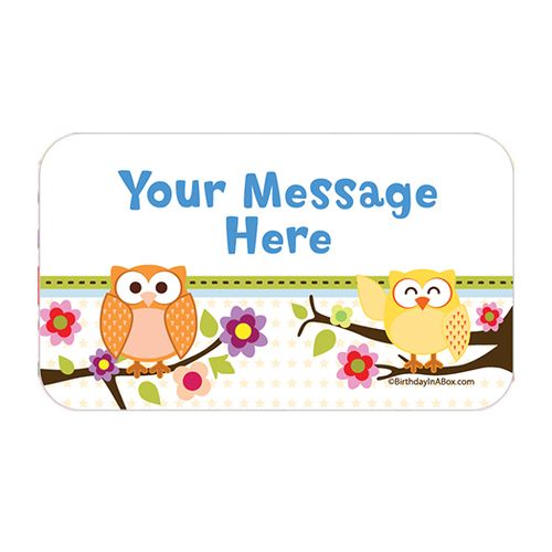 Woodland Baby Personalized Rectangular Stickers (18 Stickers)