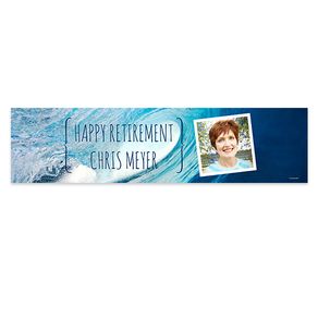 Personalized Retirement Ocean Wave 5 Ft. Banner - JustCandy.com