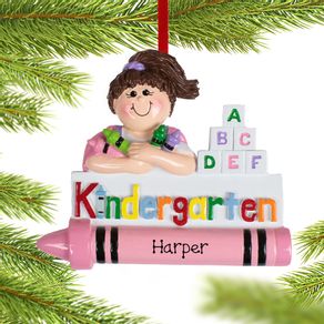 Kindergarten Girl Ornament