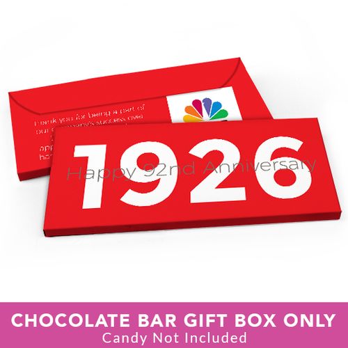 Deluxe Personalized Corporate Anniversary The Beginning Candy Bar Favor Box