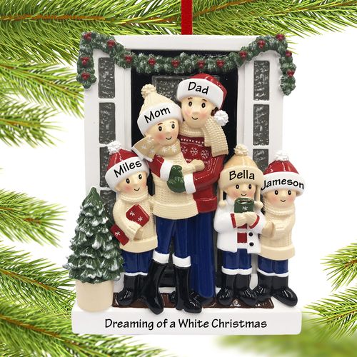 Farm House Family of 5 Ornament