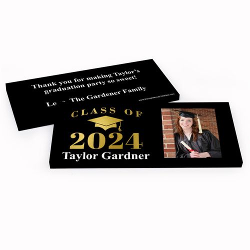 Deluxe Personalized Graduation Gold Chocolate Bar in Gift Box