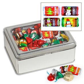 Rectangle 3 lb Hershey's Holiday Mix Tin