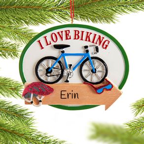 I Love Biking Ornament