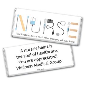 Nurse Appreciation Personalized Chocolate Bar Wrappers First Aid