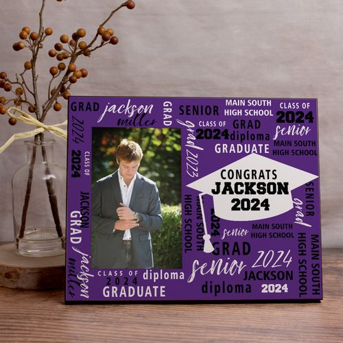 Personalized Graduation Word Cloud Picture Frame