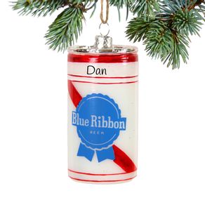 Blue Ribbon Beer Can Ornament