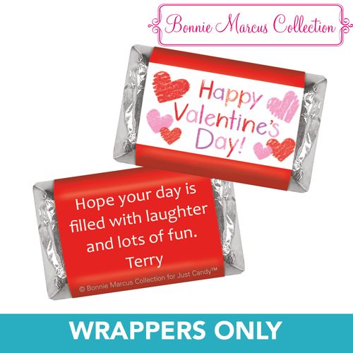 Bonnie Marcus Personalized Valentine's Day Red and Pink Hearts Mini Wrappers