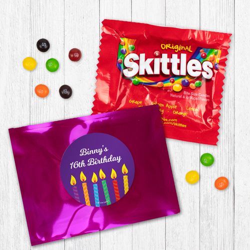 Personalized Birthday Candles Skittles