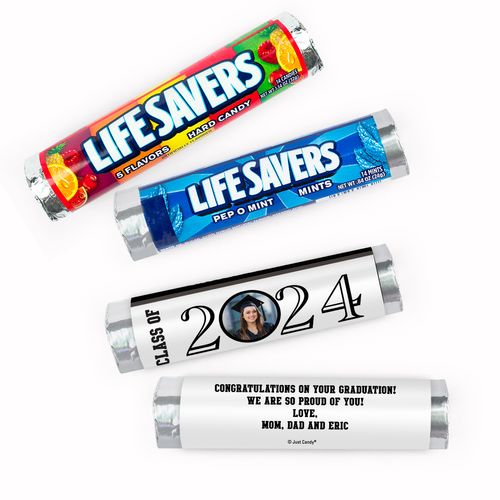 Personalized Graduation Circle Year Photo Lifesavers Rolls (20 Rolls)