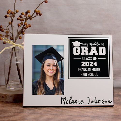 Personalized Graduation Information Block Picture Frame