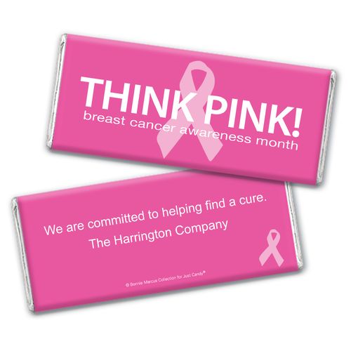 Personalized Bonnie Marcus Breast Cancer Awareness Simply Pink Chocolate Bar & Wrapper