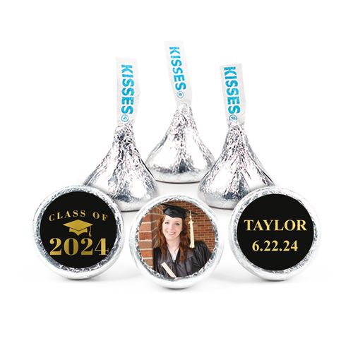 Personalized Bonnie Marcus Gold Graduation 3/4" Stickers (108 Stickers)