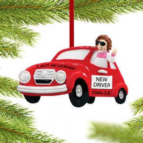 New Driver Girl Ornament