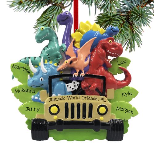 Dino Family of 6 Ornament