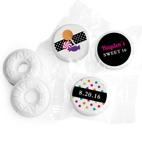 Birthday Personalized Life Savers Mints Sweet 16 Polka Dot Candy Shoppe