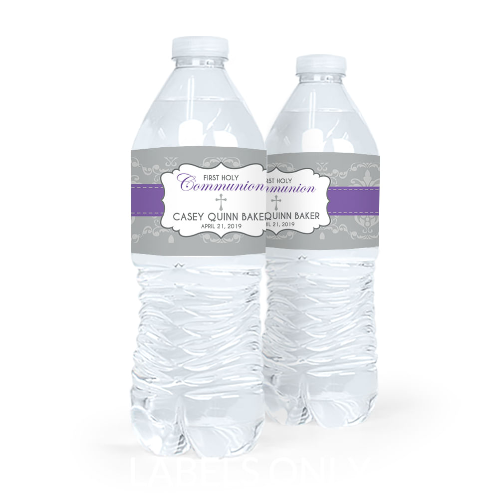 Holy Communion Water Bottle Labels for Son – Swanky Party Box