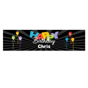 Personalized Birthday Balloons 5 Ft. Banner