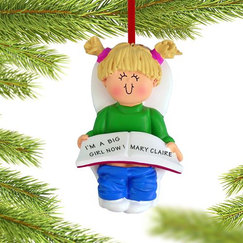 Potty Training Girl Ornament