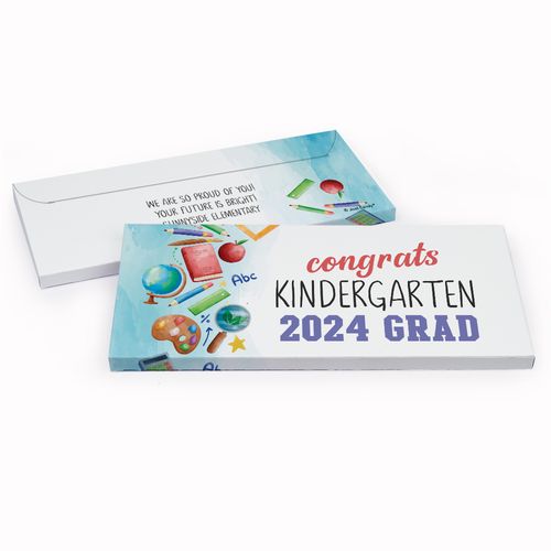 Deluxe Personalized Graduation Kindergarten Grad Chocolate Bar in Gift Box
