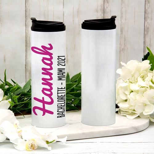 Personalized Stainless Steel Thermal Tumbler (16oz) - Name Script