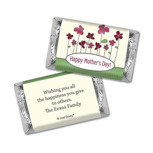 Mother's Day Personalized Hershey's Miniatures Wrappers Blooming Garden