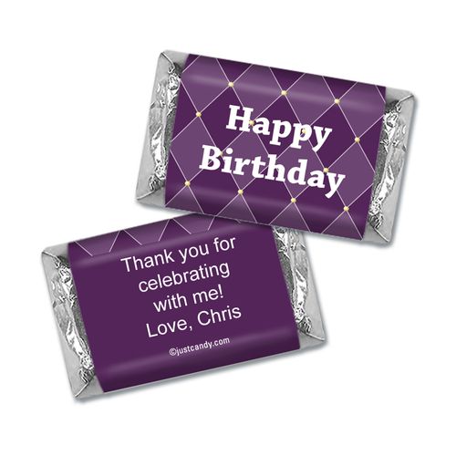 Birthday Personalized Hershey's Miniatures Wrappers Argyle