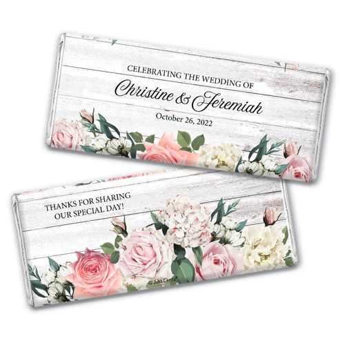 Personalized Wedding Elegant Arrangement Chocolate Bar & Wrapper
