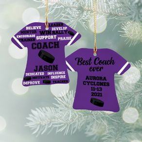 Best Coach Hockey - Purple Ornament