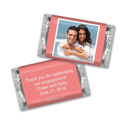 Personalized Candy Bar & Wrapper Engagement Snapshot Favors Hershey's Miniatures