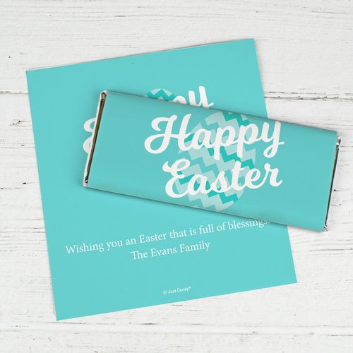 Personalized Easter Chevron Egg Chocolate Bar Wrappers