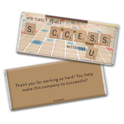 Personalized Thank You Scrabble Success Chocolate Bar & Wrapper