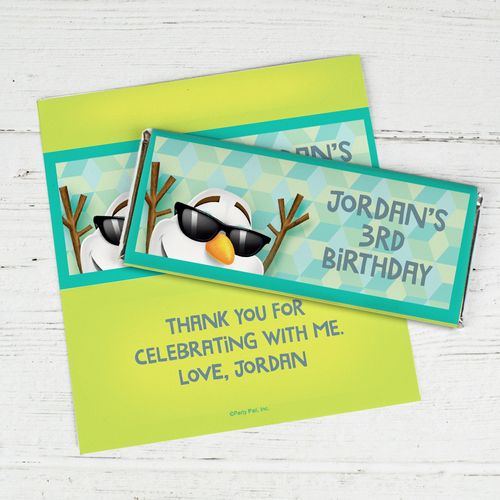 Personalized Birthday Snowman Chocolate Bar Wrappers