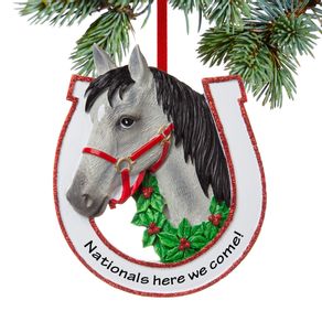 Grey Horse Ornament