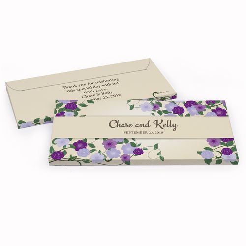 Deluxe Personalized Wedding Boho Wedding Flowers Hershey's Chocolate Bar in Gift Box
