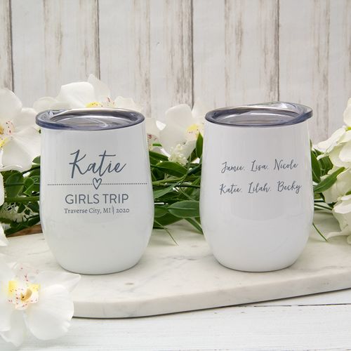 Personalized Wine Tumbler (12oz) - Girls Trip