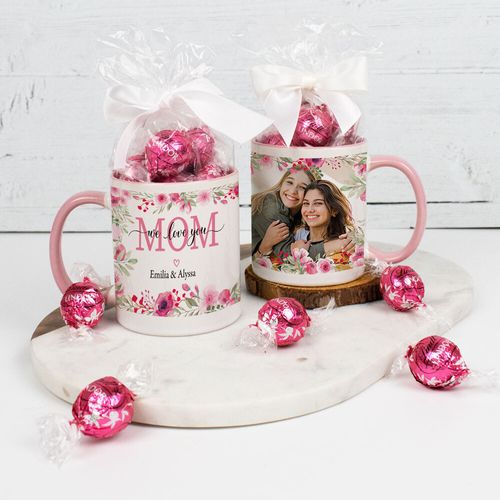 Personalized We Love you Mom 11oz Mug with Lindt Truffles