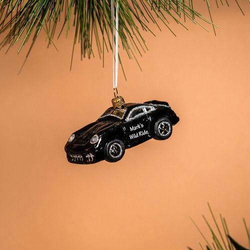Black Sports Car Ornament