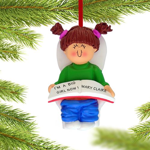 Potty Training Girl Ornament